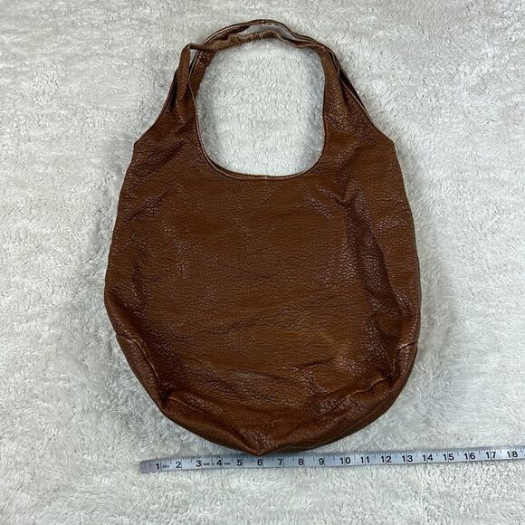 Roxy oversized large brown leather hobo tote bag purse - Picture 5 of 12